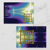 MAGIC SQUARE 33, Blau Lila Visitenkarte (Vorne/Hinten)