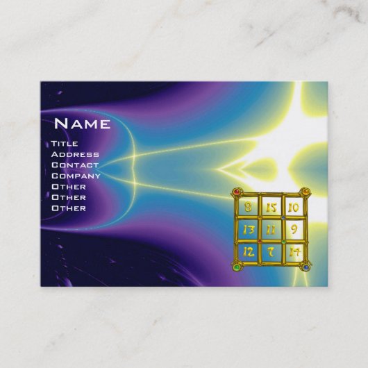 MAGIC SQUARE 33, Blau Lila Visitenkarte (Vorderseite)