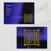 MAGIC SQUARE 33 , Blau Schwarz Visitenkarte (Vorne/Hinten)