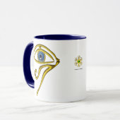MAGIC SQUARE 33 / BLAUE TALISMAN TASSE (Vorderseite Links)