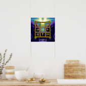 MAGIC SQUARE 33,Blue Lila Poster (Küche)