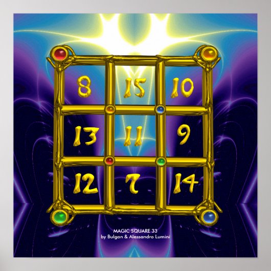 MAGIC SQUARE 33,Blue Lila Poster (Vorne)