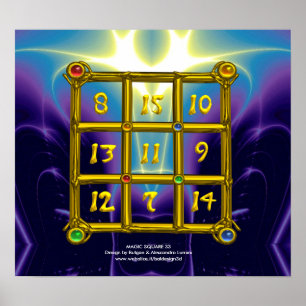 MAGIC SQUARE 33,Blue Lila Poster
