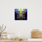 MAGIC SQUARE 33,Blue Lila Poster (Küche)