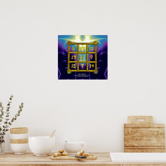 MAGIC SQUARE 33,Blue Lila Poster (Küche)