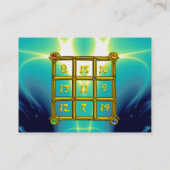 MAGIC SQUARE 33 , Blue Turquase , Perlpapier Visitenkarte (Rückseite)