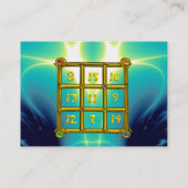 MAGIC SQUARE 33, Blue Turquase Visitenkarte (Rückseite)