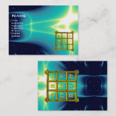 MAGIC SQUARE 33, Blue Turquase Visitenkarte (Vorne/Hinten)