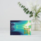 MAGIC SQUARE 33, Blue Turquase Visitenkarte (Stehend Vorderseite)