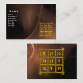 MAGIC SQUARE 33 , braunes Schwarz Visitenkarte (Vorne/Hinten)