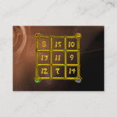 MAGIC SQUARE 33 , braunes Schwarz Visitenkarte (Rückseite)