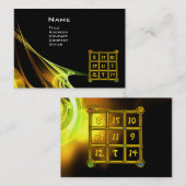 MAGIC SQUARE 33 , Gelbbraun Schwarz Visitenkarte (Vorne/Hinten)