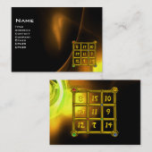 MAGIC SQUARE 33 , Gelbbraun Schwarz Visitenkarte (Vorne/Hinten)