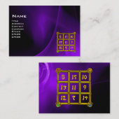 MAGIC SQUARE 33 , Lila Black Visitenkarte (Vorne/Hinten)