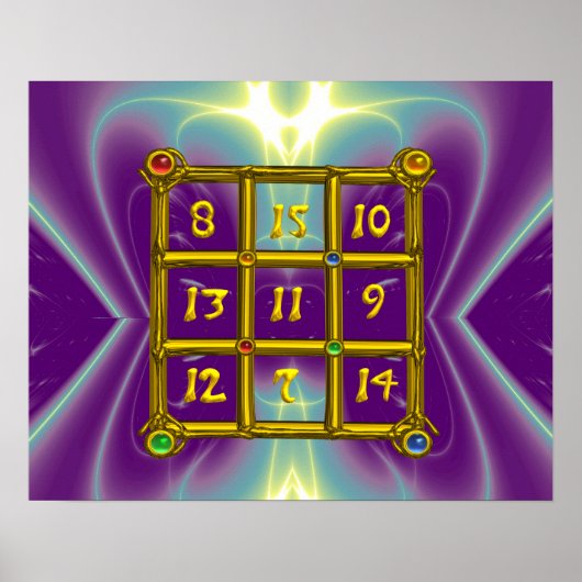 MAGIC SQUARE 33 , Lila blau Poster (Vorne)