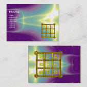 MAGIC SQUARE 33 , lila blau Visitenkarte (Vorne/Hinten)