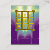 MAGIC SQUARE 33 , lila blau Visitenkarte (Rückseite)