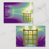 MAGIC SQUARE 33 , lila blau Visitenkarte (Vorne/Hinten)