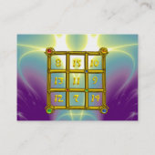 MAGIC SQUARE 33 , lila blau Visitenkarte (Rückseite)