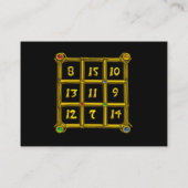 MAGIC SQUARE 33,Lila Schwarz Visitenkarte (Rückseite)