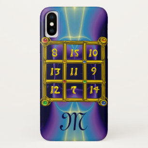 MAGIC SQUARE 33 MONOGRAM Aquamarin, Aqua Blue Lila Case-Mate iPhone Hülle