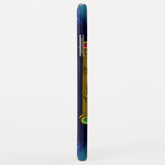 MAGIC SQUARE 33 MONOGRAM Aquamarin, Aqua Blue Türk Case-Mate iPhone Hülle (Hinten/Rechts)