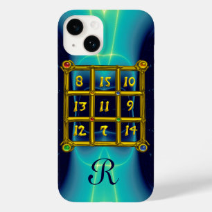 MAGIC SQUARE 33 MONOGRAM Aquamarin, Aqua Blue Türk Case-Mate iPhone 14 Hülle