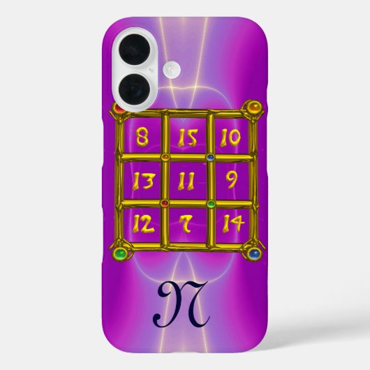 MAGIC SQUARE 33 MONOGRAM Pink Fuchsia, Lila Case-Mate iPhone Hülle (Rückseite)