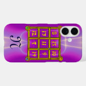 MAGIC SQUARE 33 MONOGRAM Pink Fuchsia, Lila Case-Mate iPhone Hülle (Rückseite (Horizontal))