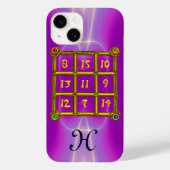 MAGIC SQUARE 33 MONOGRAM Pink Fuchsia, Lila Case-Mate iPhone Hülle (Rückseite)