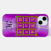 MAGIC SQUARE 33 MONOGRAM Pink Fuchsia, Lila Case-Mate iPhone Hülle (Rückseite (Horizontal))