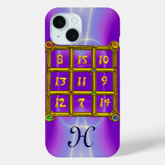 MAGIC SQUARE 33 MONOGRAM Pink Lilac, Lila iPhone 15 Hülle