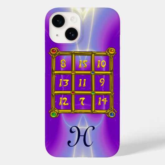 MAGIC SQUARE 33 MONOGRAM Pink Lilac, Lila Case-Mate iPhone Hülle (Rückseite)