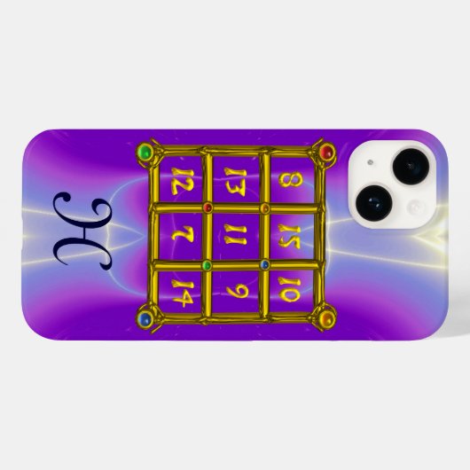 MAGIC SQUARE 33 MONOGRAM Pink Lilac, Lila Case-Mate iPhone Hülle (Rückseite (Horizontal))