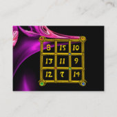 MAGIC SQUARE 33 Pink Lila Black Fraktal Waves Visitenkarte (Rückseite)