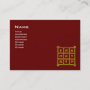 MAGIC SQUARE 33,Red Black Visitenkarte