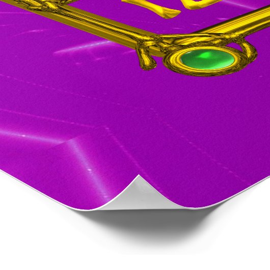 MAGIC SQUARE 33 , rosa Violett Lila Poster (Ecke)