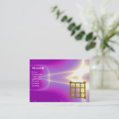 MAGIC SQUARE 33 , rosa, violett Lila Visitenkarte (Stehend Vorderseite)