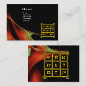 MAGIC SQUARE 33 , Rot-Grün-Schwarz Visitenkarte (Vorne/Hinten)