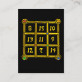 MAGIC SQUARE 33, Schwarz und Elfenbein Visitenkarte (Rückseite)