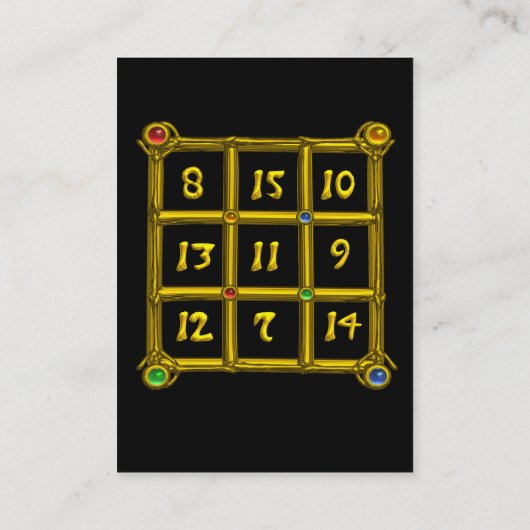 MAGIC SQUARE 33, Schwarz und Elfenbein Visitenkarte (Rückseite)