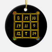 MAGIC SQUARE 33, Schwarz und Weiß Keramikornament (Vorne)