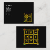 MAGIC SQUARE 33 , schwarz Visitenkarte (Vorne/Hinten)