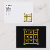 MAGIC SQUARE 33,Schwarz-weiß Visitenkarte (Vorne/Hinten)