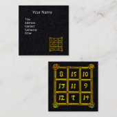 MAGIC SQUARE 33 , Schwarzes Papier Quadratische Visitenkarte (Vorne/Hinten)