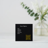 MAGIC SQUARE 33 , Schwarzes Papier Quadratische Visitenkarte (Stehend Vorderseite)