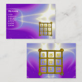 MAGIC SQUARE 33 Ultra-Violet Lila Fraktal Waves Visitenkarte (Vorne/Hinten)