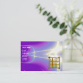 MAGIC SQUARE 33 Ultra-Violet Lila Fraktal Waves Visitenkarte (Stehend Vorderseite)