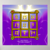 MAGIC SQUARE 33 , Violett Lila Poster (Vorne)
