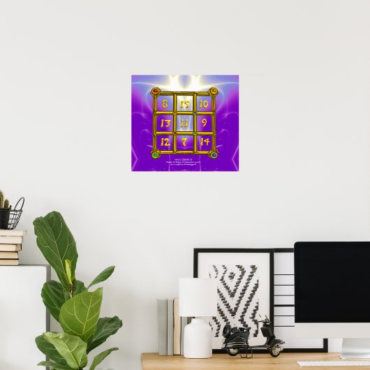 MAGIC SQUARE 33 , Violett Lila Poster (Heimbüro)